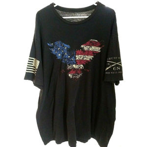 Grunt Style American Flag Big Eagle XXXL 3X T-Shirt - Black Nice HTF Design